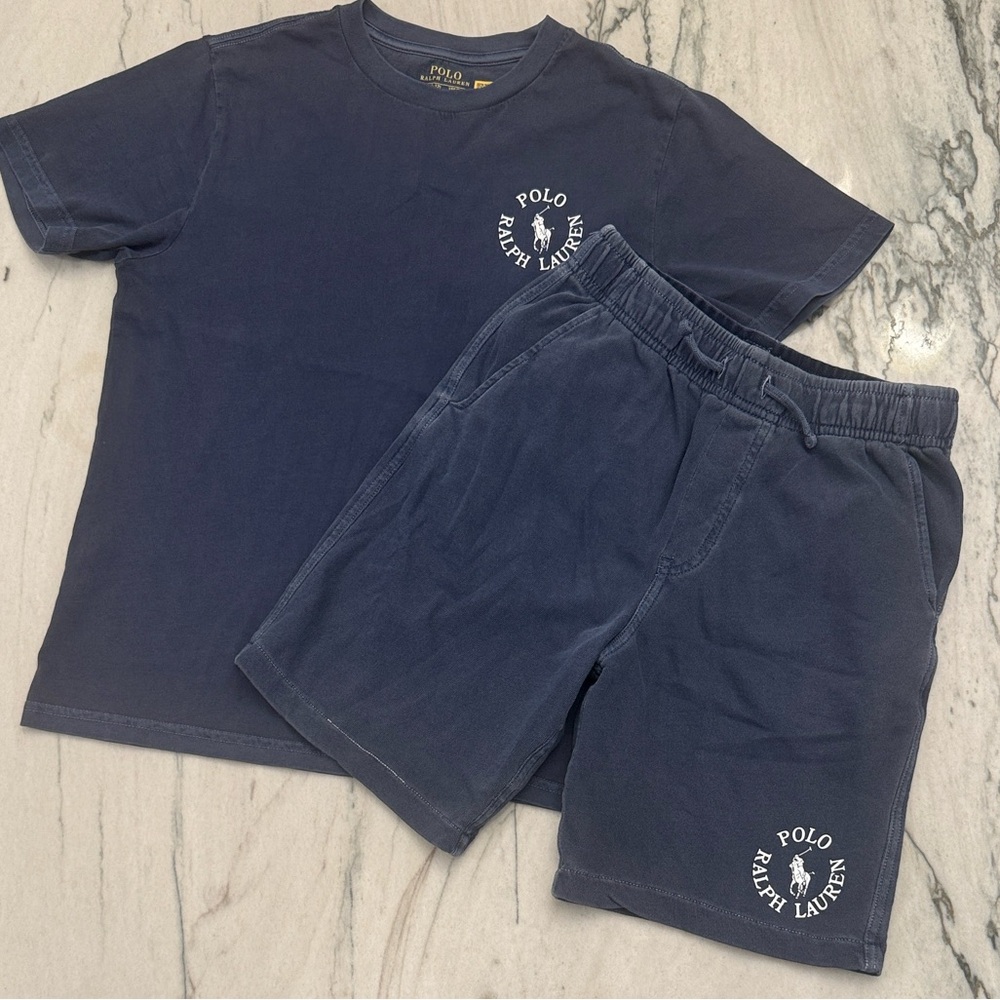 Ralph Lauren Logo Cotton Jersey Tee in Blue